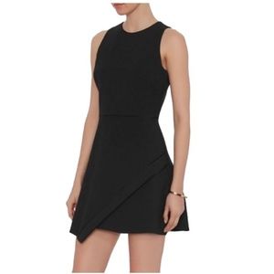 Elizabeth and James Black Asymmetric Cocktail Mini Dress size 2